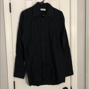 Calvin Klein Oxford Dress Shirt Black 16 34/35